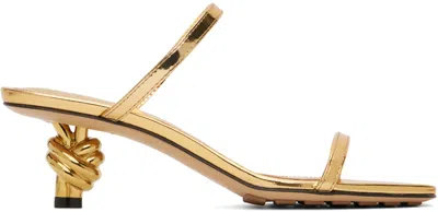 BOTTEGA VENETA GOLD KNOT MULES