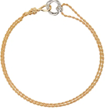 Bottega Veneta Gold Knot Necklace