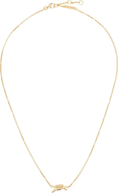 Bottega Veneta Gold Knot Necklace