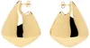 Bottega Veneta Gold Small Fin Earrings In 8120 Yellow Gold