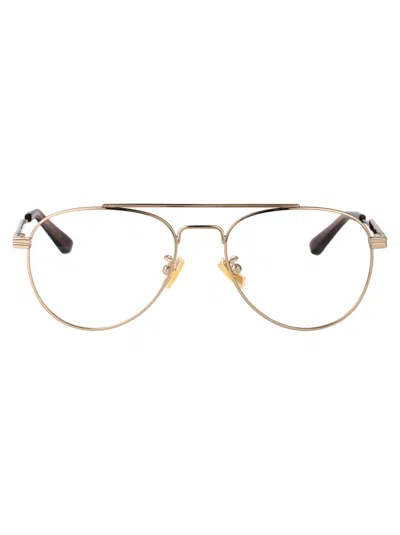 Bottega Veneta Gold Metal Optical Glasses