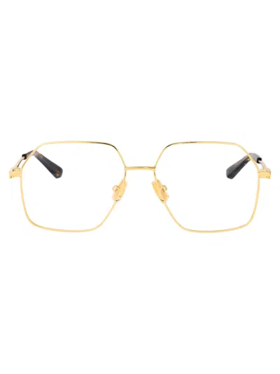Bottega Veneta Gold Metal Optical Glasses