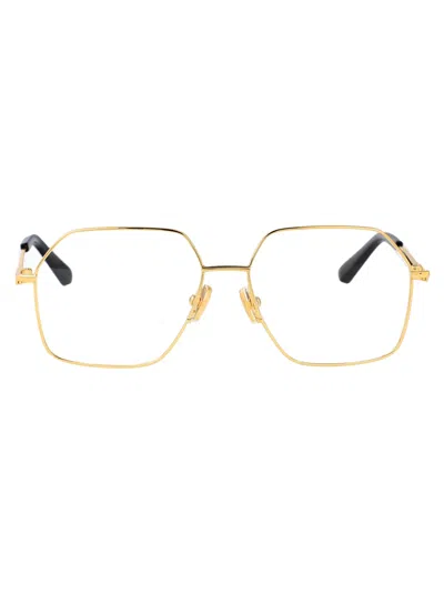 Bottega Veneta Gold Metal Optical Glasses