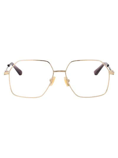 Bottega Veneta Gold Metal Optical Glasses