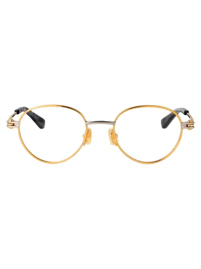 Bottega Veneta Gold Metal Optical Glasses