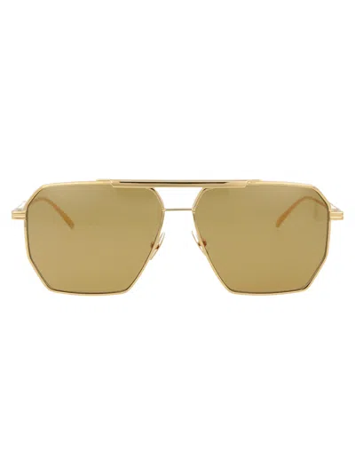 Bottega Veneta Aviator-style Gold-tone Sunglasses