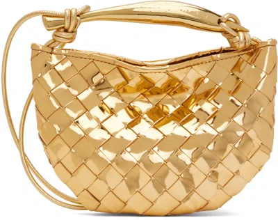 Bottega Veneta Gold Mini Sardine Bag In 8922 Gold M Brass