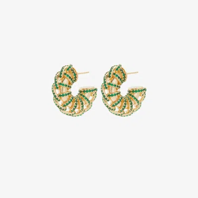 Bottega Veneta Gold-plated Disc Hoop Earrings