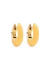 Bottega Veneta Gold-plated Silver Malachite Hoop Earrings In Yellow