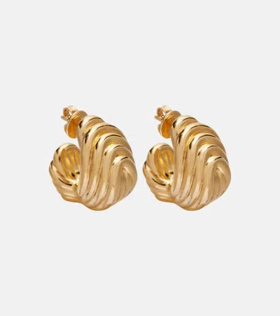 Bottega Veneta Gold-plated Sterling Silver Earrings In Gray