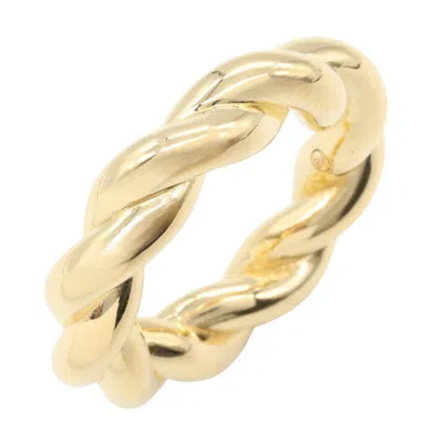 Pre-owned Bottega Veneta Gold Silver 925 Band Ring ()