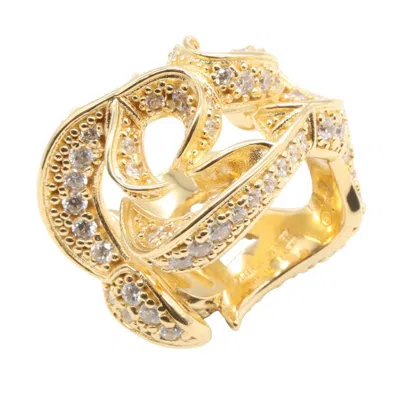 Pre-owned Bottega Veneta Gold Silver 925 Band Ring ()