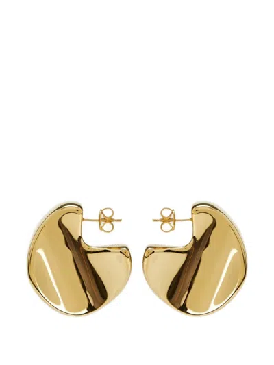Bottega Veneta Gold Silver Medium Disc Earrings