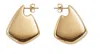 Bottega Veneta Vahuo Two-tone Fin Earrings In Gold