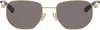 Bottega Veneta Gold Split Metal Sunglasses