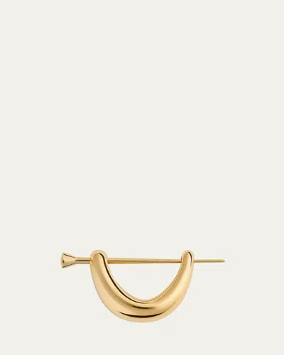 Bottega Veneta Gold-tone Hair Clip In Yellow