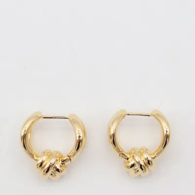 Bottega Veneta Gold Tone Silver Earrings In Yellow