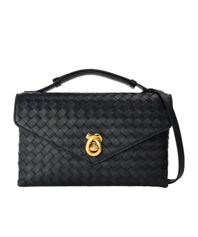 Bottega Veneta Golden Buckle Single-shoulder Bag In Black