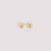 Bottega Veneta Heart-shaped Sterling Silver Earrings With Polished Finish