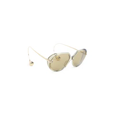 Bottega Veneta Golden Drop Squared Sunglasses In Green