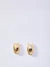 Bottega Veneta Circular Gold Hoop Earrings In Brown