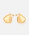 Bottega Veneta Golden Fin Earrings In Gold