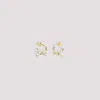 Bottega Veneta Intertwined Brass Hoop Earrings With Decorative Knot