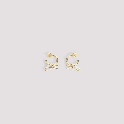 Bottega Veneta Golden Silver Knot Earrings