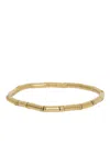 Bottega Veneta Golden Solid Elasticated Metal Belt In Gold