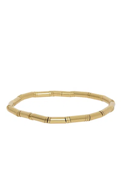 Bottega Veneta Golden Solid Elasticated Metal Belt
