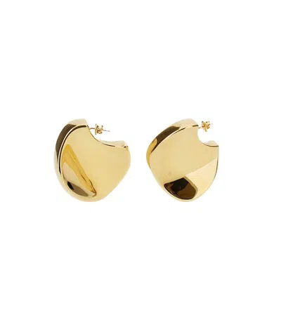 Bottega Veneta Yellow Geometric Hoop Earrings