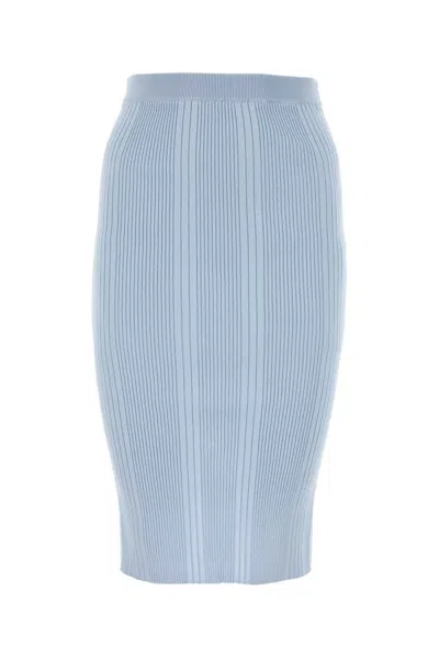 Bottega Veneta Pastel Light-blue Cotton Skirt