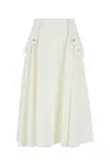Bottega Veneta White Viscose Blend Skirt In Neutral
