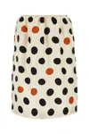Bottega Veneta Silk Skirt With Polka Dot Pattern And Elastic Waistband