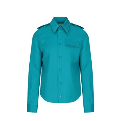 BOTTEGA VENETA GRAIN DE POUDRE WOOL SHIRT