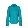 Bottega Veneta Grain De Poudre Wool Shirt Men In Green