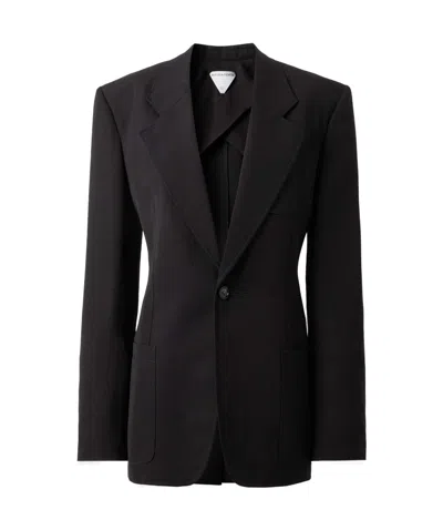 Bottega Veneta Grain Suit Coat In Black