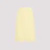 Bottega Veneta Embroidered Midi Skirt In Chalk Banana