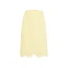 Bottega Veneta Embroidered Midi Skirt In Yellow
