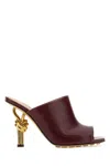 Bottega Veneta Grape Nappa Leather Knot Mules