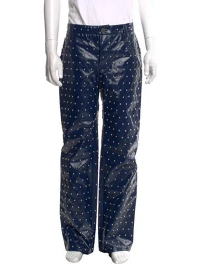 Pre-owned Bottega Veneta Graphic Print Pants In Blue