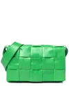 Bottega Veneta Grass Calfskin Leather Paper Maxi Intreccio Small Cassette  Crossbody (authentic Pre- In Green