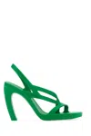 Bottega Veneta Green Jimbo Heeled Sandals In Multi