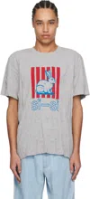 Bottega Veneta Graphic Rabbit-print Crushed Cotton Jersey T-shirt In Gray