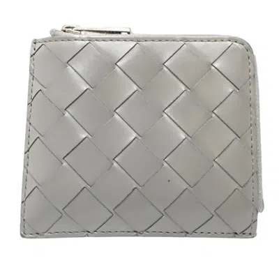 Pre-owned Bottega Veneta Gray Intrecciato Coin Purse/coin Case ()
