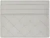 Bottega Veneta Gray Intrecciato Credit Card Holder In 1556 Agate Grey Gold