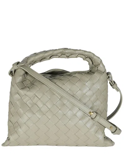 Bottega Veneta Gray Leather \mini Hop Hobo (authentic Pre-loved)