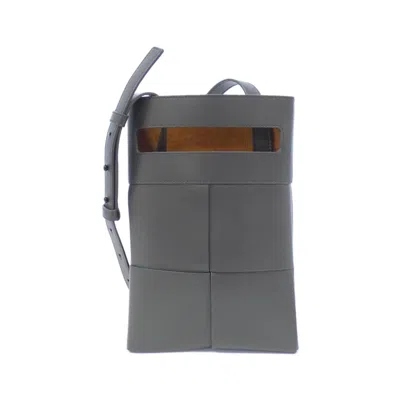 Pre-owned Bottega Veneta Gray Leather Shoulder Bag ()