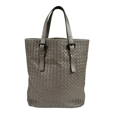 Pre-owned Bottega Veneta Gray Leather Tote Bag ()