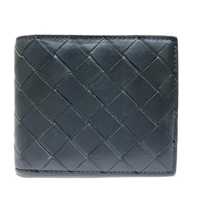 Pre-owned Bottega Veneta Gray Leather Wallet (bi-fold) ()